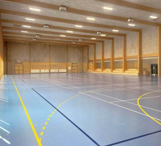 Flerbrukshall i Danmark med Taraflex Sportsgulv fra Gerflor