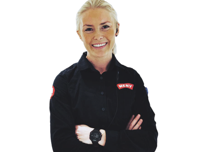 profilbilde av assisterende butikksjef på Meny Greverud, Veronica Wærnes