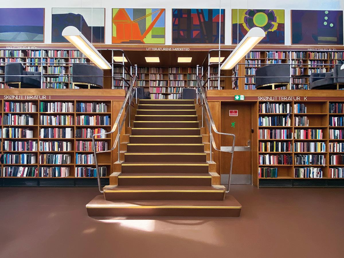 Gerflor gulv i trapp Frederiksberg-Hovedbibliotek