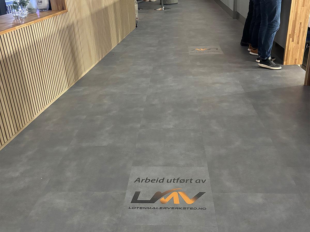 gulv i fellesarealet. CC Amfi Hamar