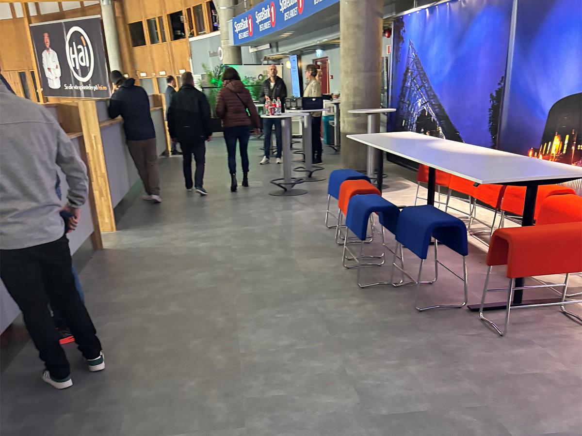 gulv i fellesarealet i CC Amfi Hamar