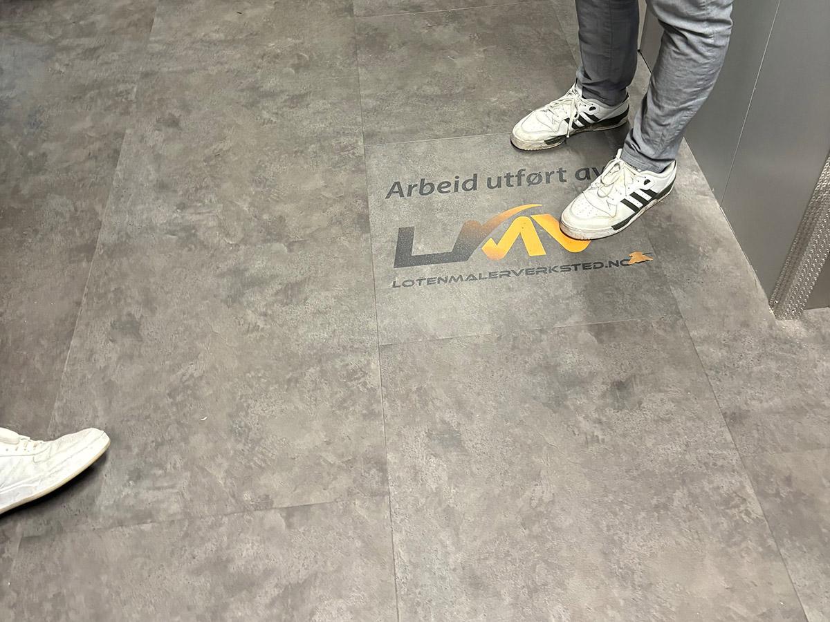 gulv i fellesarealet. CC Amfi Hamar