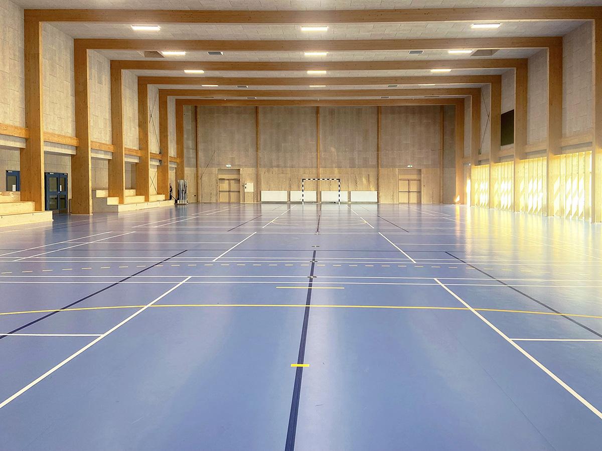 Flerbrukshall i Danmark med Taraflex Sportsgulv fra Gerflor