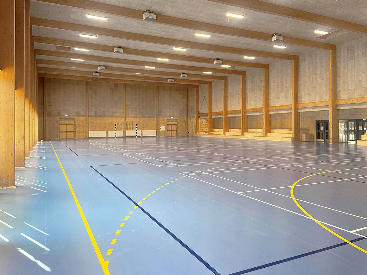 Flerbrukshall i Danmark med Taraflex Sportsgulv fra Gerflor