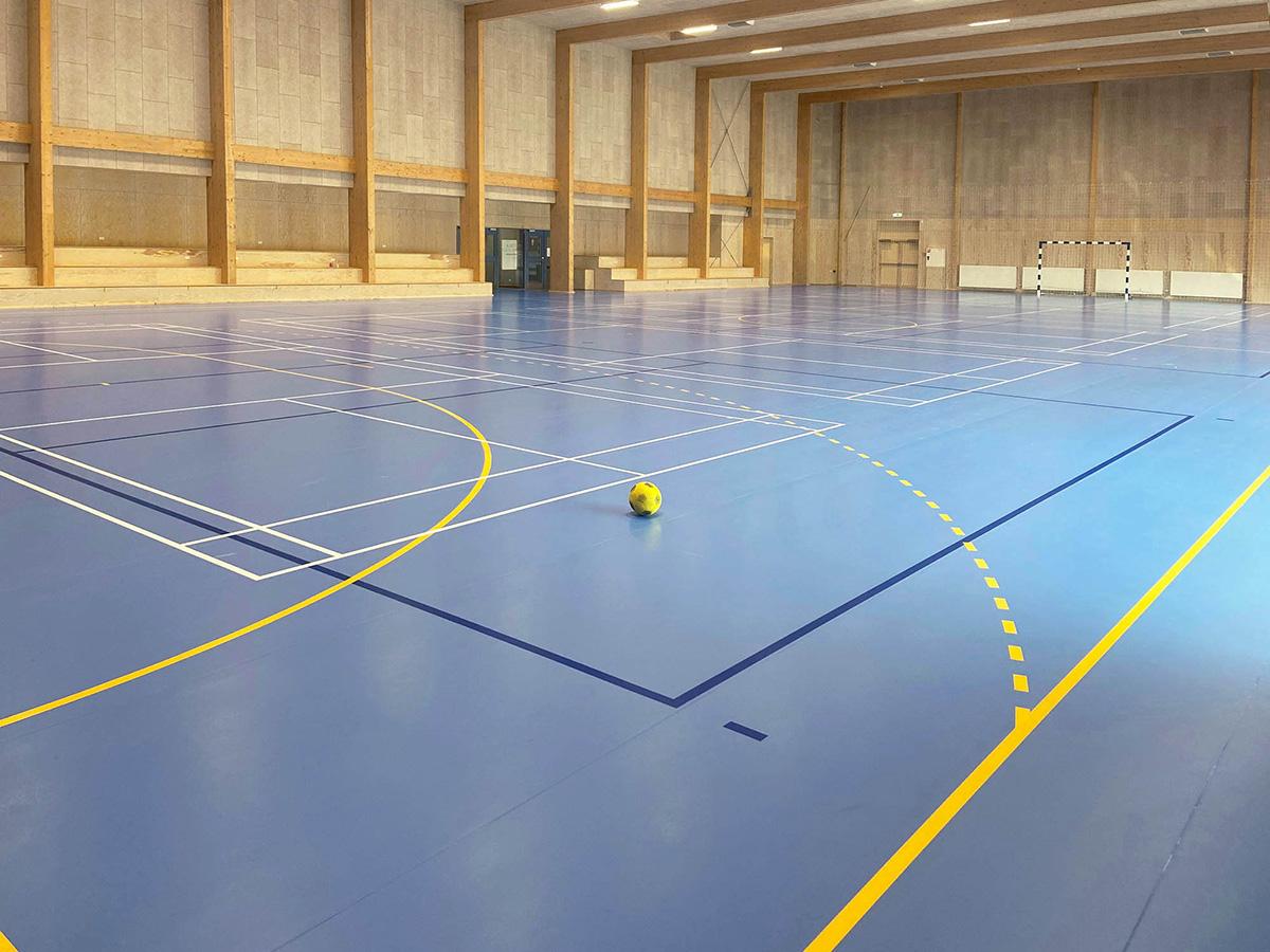 Flerbrukshall i Danmark med Taraflex Sportsgulv fra Gerflor