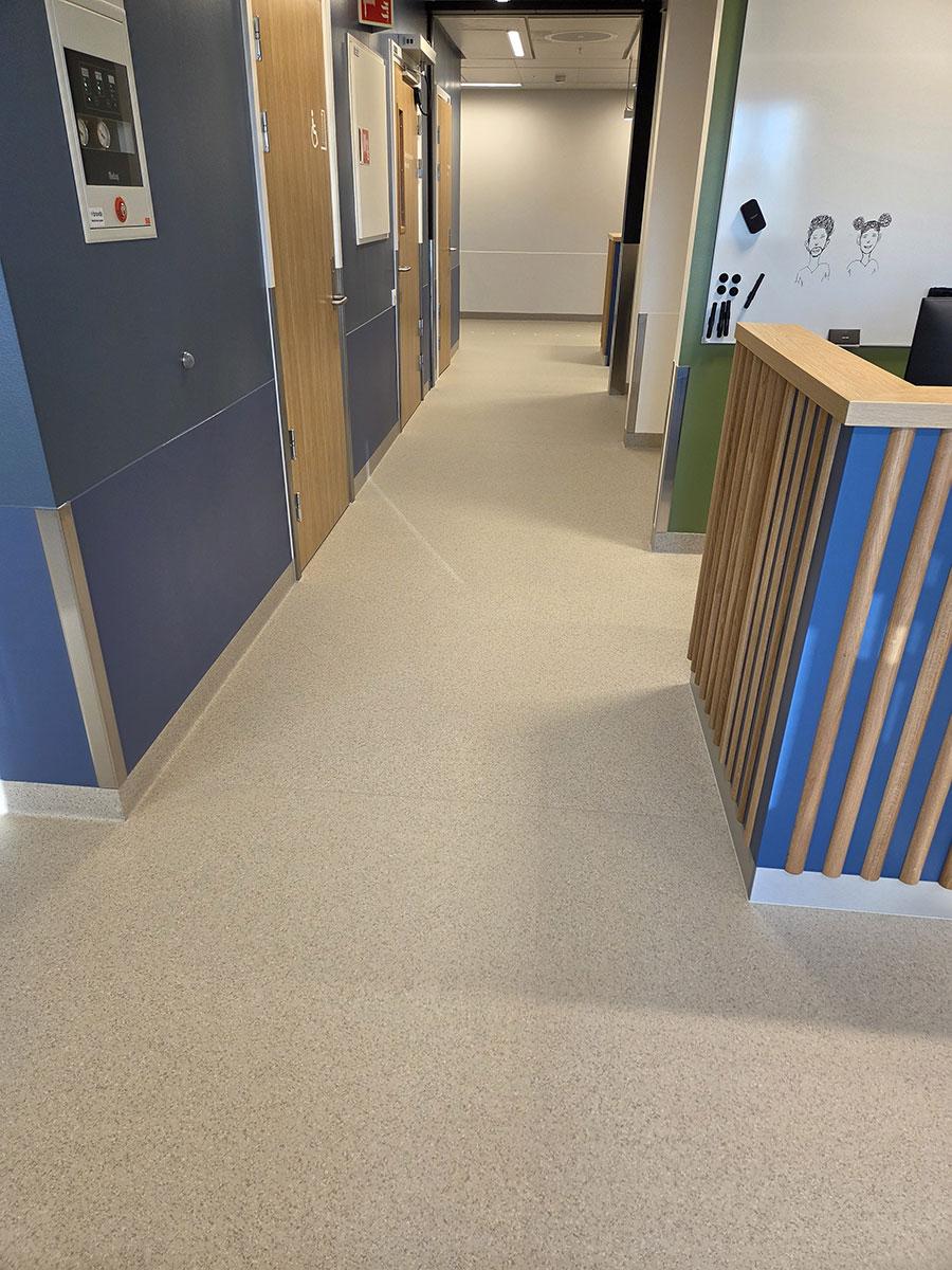 gulvet på Hjelset Sykehus